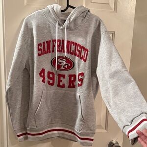 NFL San Francisco 49ers Gray and Red Hoodie
